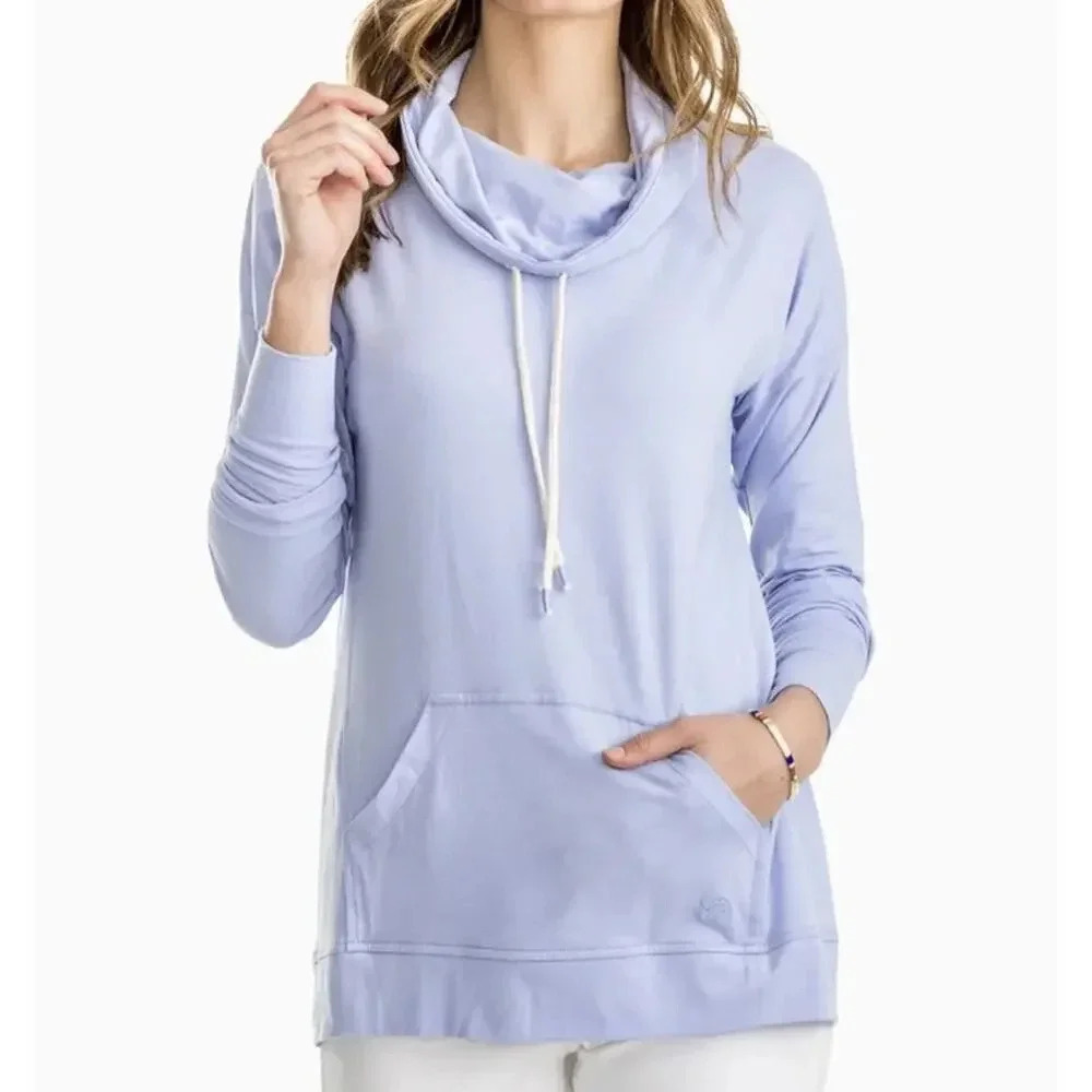 Southern Tide Pima cotton blend funnel neck pullover sweater sweatshirt small.